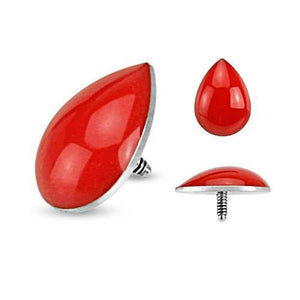14g Red Teardrop - Tulsa Body Jewelry