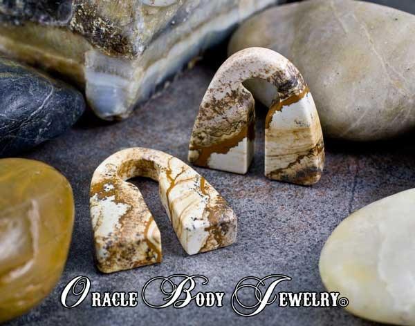 Picture Jasper Pyramids by Oracle Body Jewelry