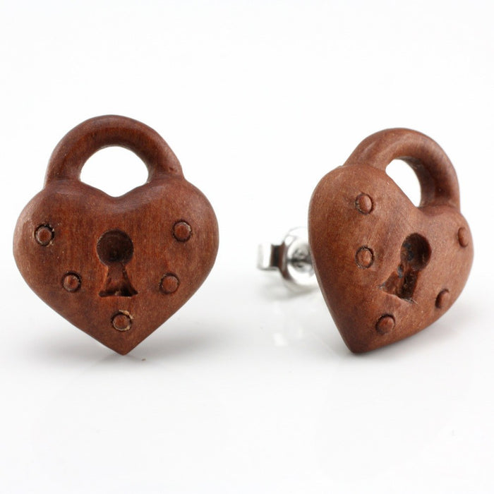 Heart Lock Earrings by Urban Star Organics