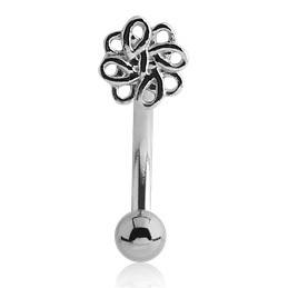 Stainless Knotted Eyebrow Barbell