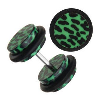 Green Leopard Fake Plugs