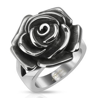 Stainless Single Rose Ring