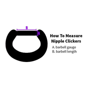 Nipple Jewelry - Blackline Bat Wing Nipple Clickers