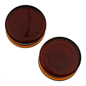 Plugs - Amber Solid Color Plugs By Glasswear Studios