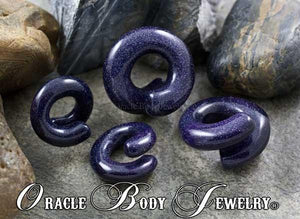 Blue Goldstone Coils by Oracle Body Jewelry
