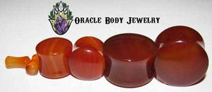 Carnelian Plugs by Oracle Body Jewelry