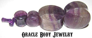 Fluorite Plugs by Oracle Body Jewelry