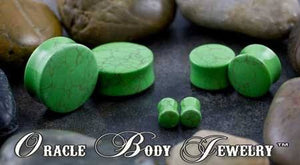 Light Green Turquoise Plugs by Oracle Body Jewelry