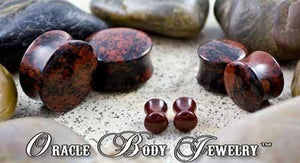 Mahogany Obsidian Plugs by Oracle Body Jewelry