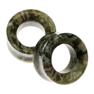 Plugs - Moss Agate Eyelets By Oracle Body Jewelry