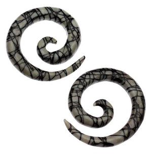 Plugs - Picasso Jasper Spirals By Oracle Body Jewelry