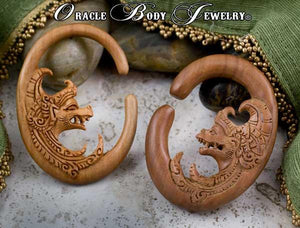 Saba Wood Monkey Business Hangers by Oracle Body Jewelry