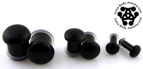 Single Flare Ebony Plugs by Oracle Body Jewelry