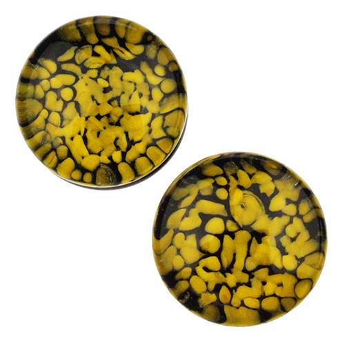 Yellow Pebble Plugs by Glasswear Studios