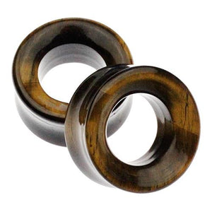 Plugs - Yellow Tiger Eye Eyelets By Oracle Body Jewelry