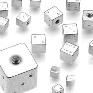 14g Stainless Dice Ends (2-Pack)