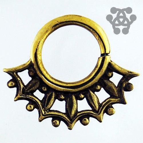 Fern Yellow Brass Continuous Ring