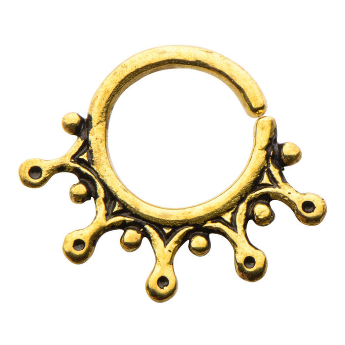 Stilla Yellow Brass Continuous Ring