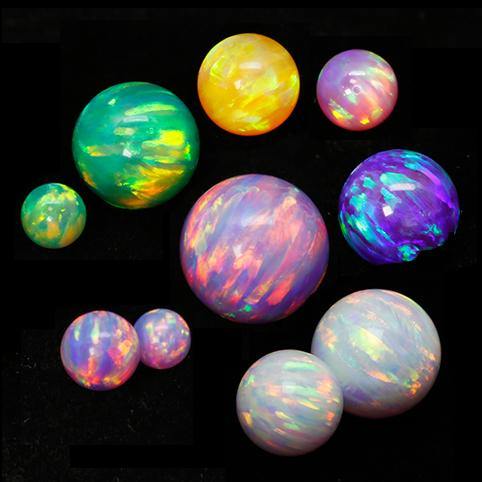 Replacement Synthetic Opal Bead | Tulsa Body Jewelry 5mm Diameter / Black Opal