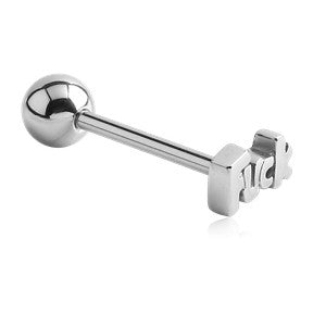 Stainless Fuck Tongue Barbell